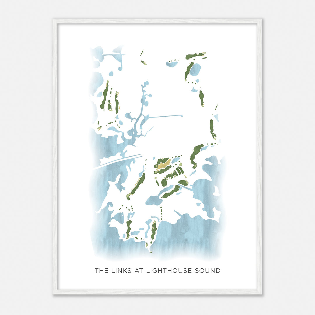 Print of The Links At Lighthouse Sound Modern Map