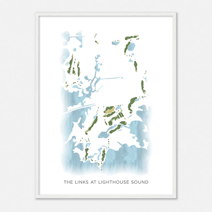 Print of The Links At Lighthouse Sound Modern Map