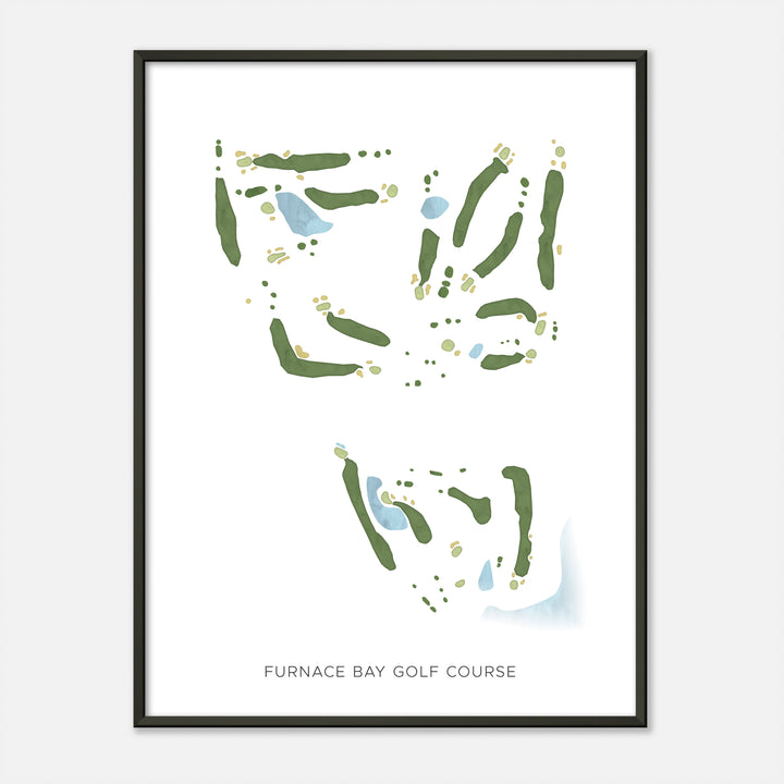 Print of Furnace Bay Golf Course Modern Map