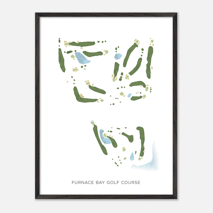 Print of Furnace Bay Golf Course Modern Map