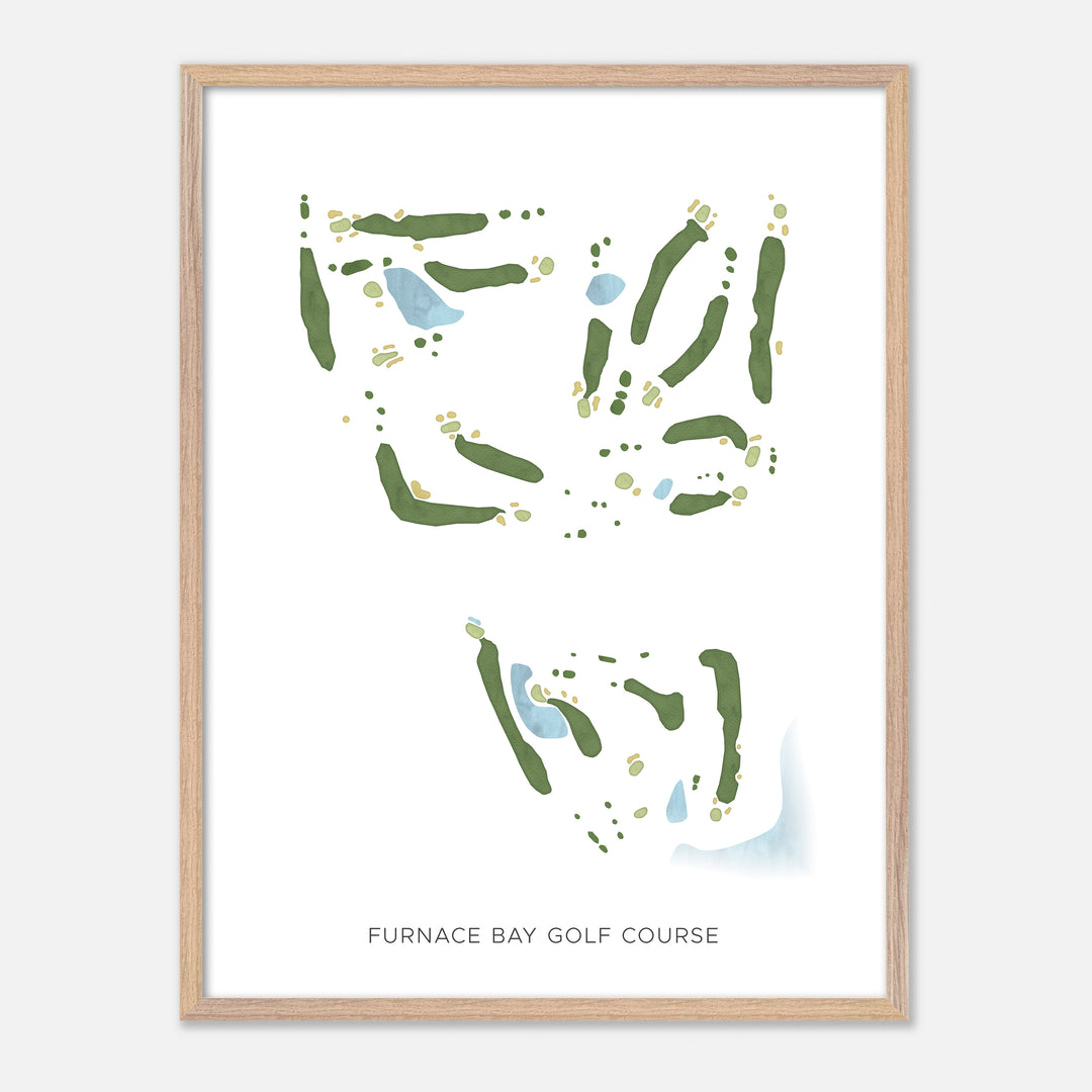 Print of Furnace Bay Golf Course Modern Map