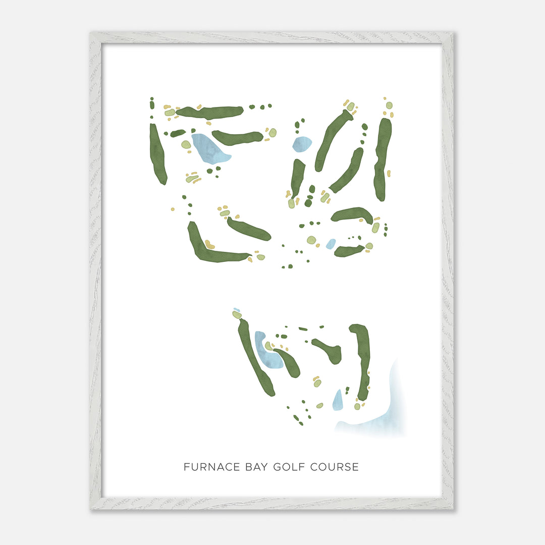 Print of Furnace Bay Golf Course Modern Map