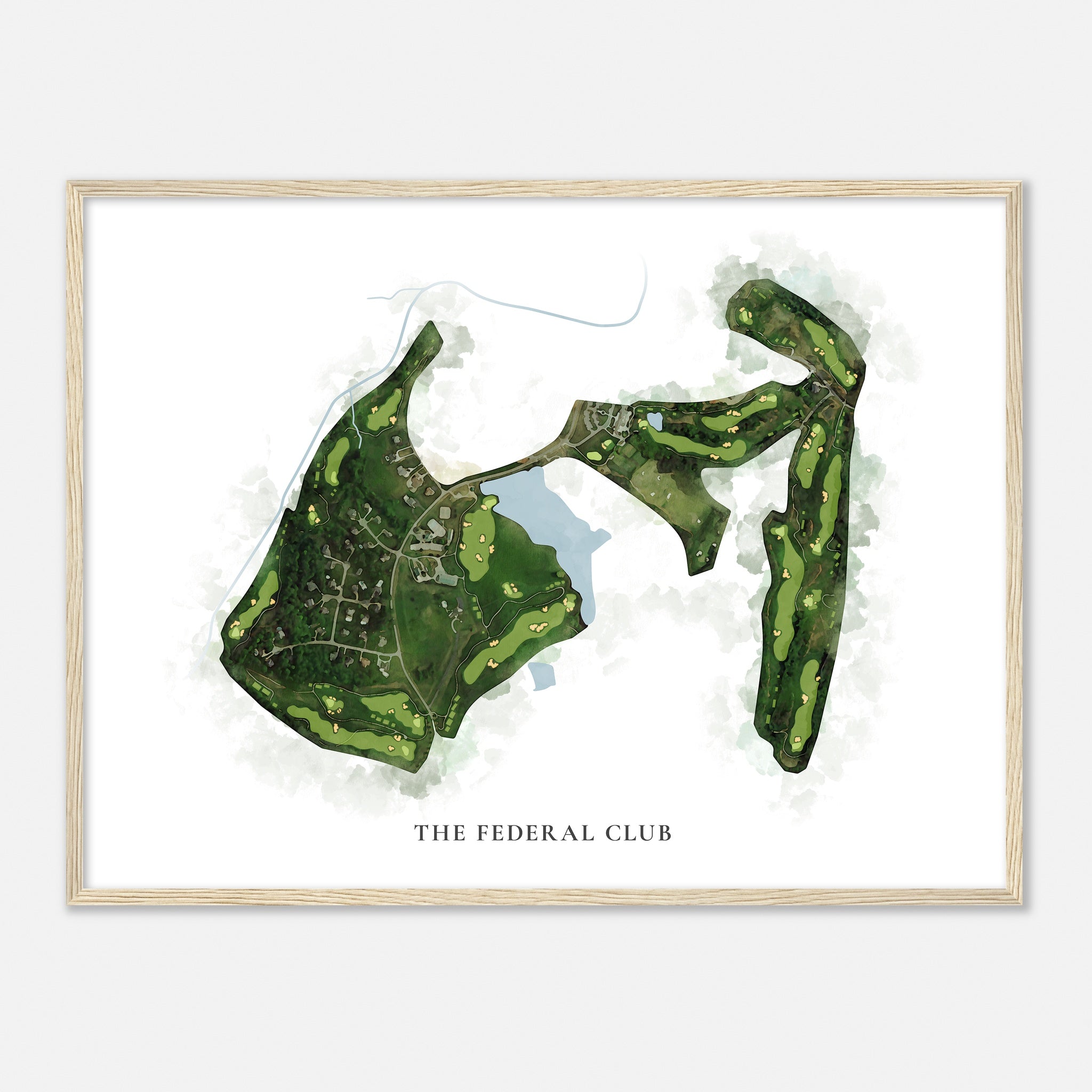 The Federal Club, Virginia - Custom Golf Course Map in Classic ...
