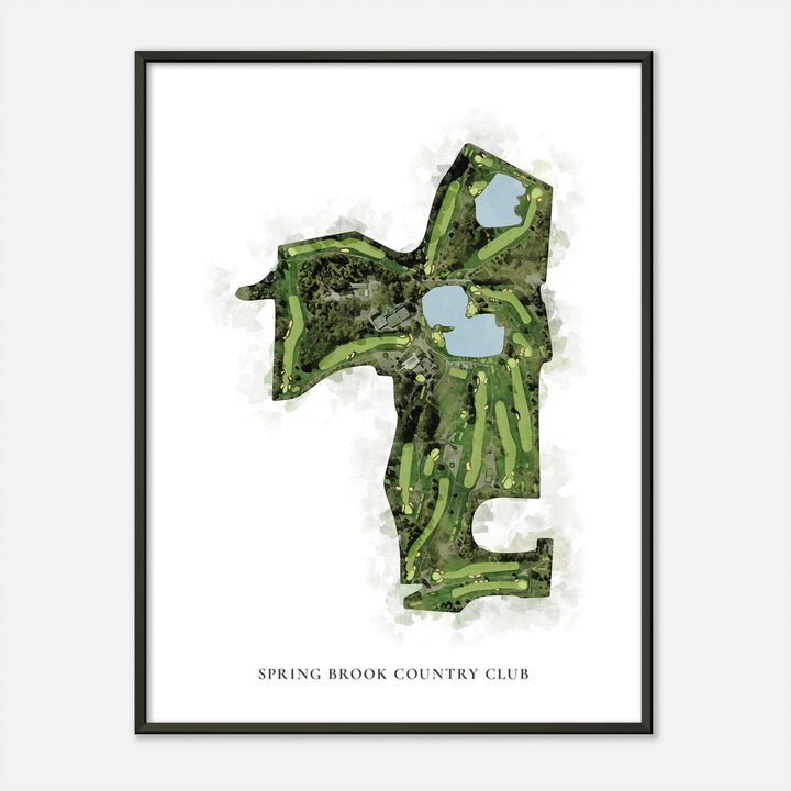 Print of Spring Brook Country Club Classic Map