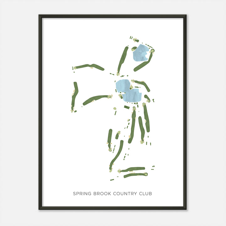 Print of Spring Brook Country Club Modern Map