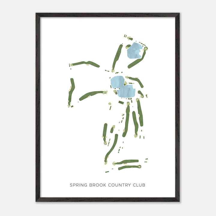 Print of Spring Brook Country Club Modern Map