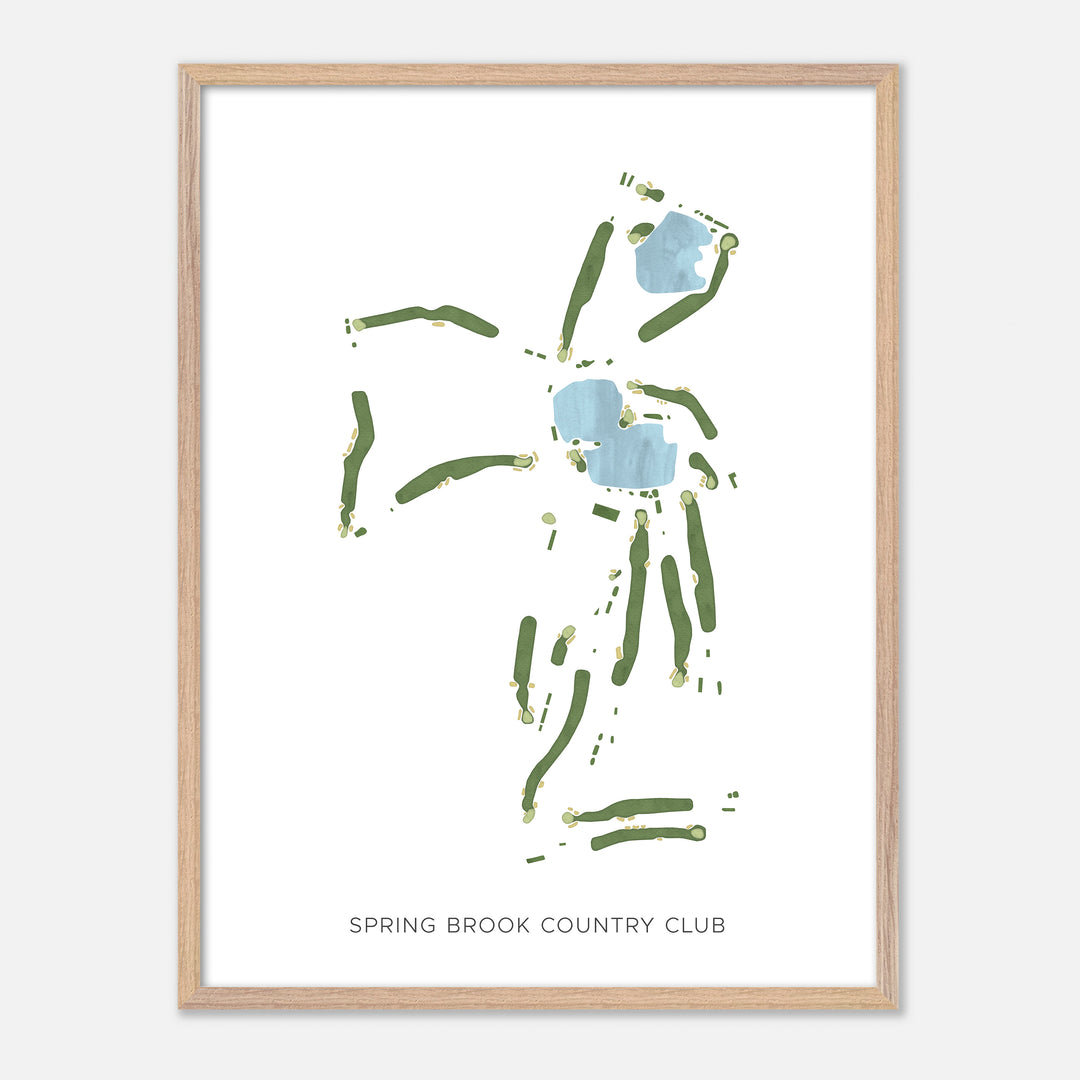 Print of Spring Brook Country Club Modern Map
