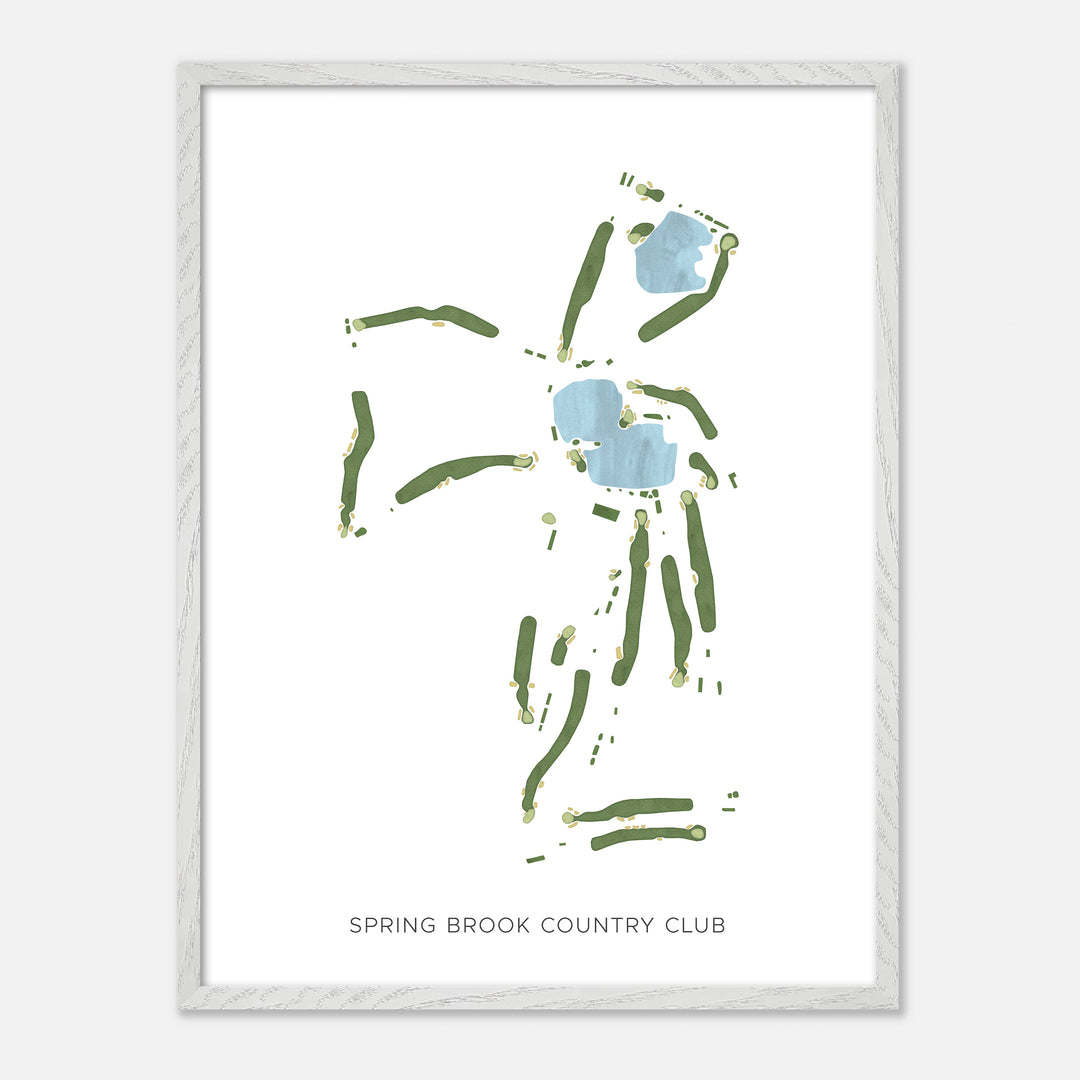 Print of Spring Brook Country Club Modern Map