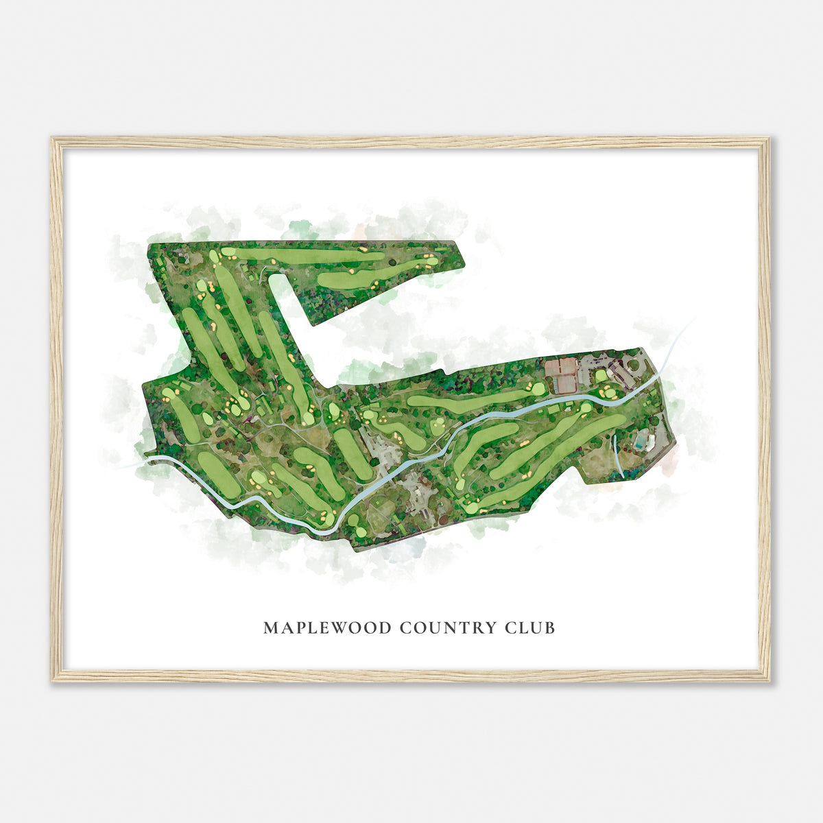 Print of Maplewood Country Club Classic Map