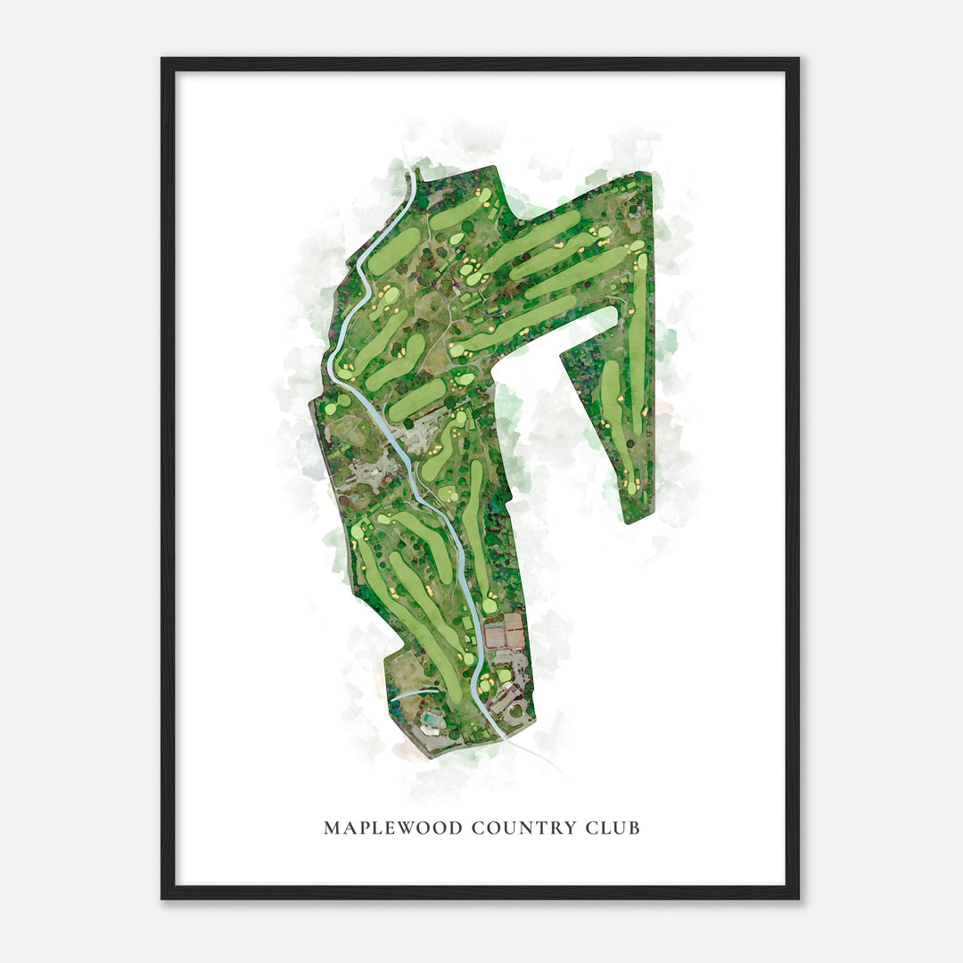 Print of Maplewood Country Club Classic Map