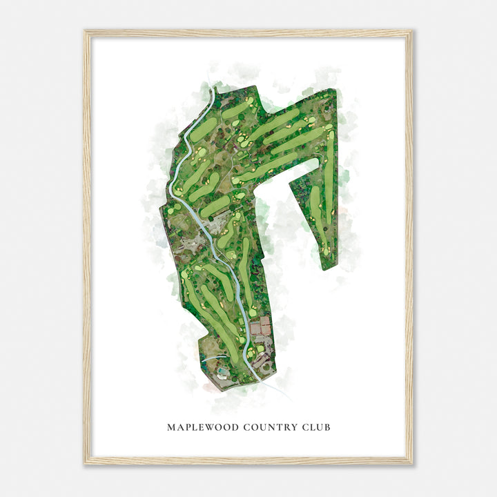Print of Maplewood Country Club Classic Map