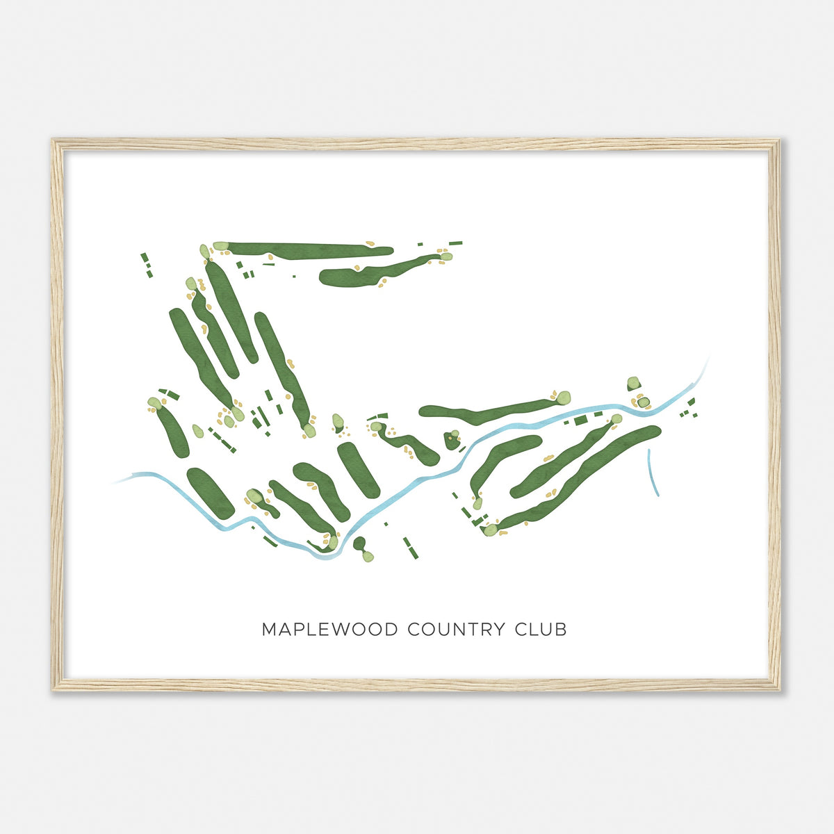 Print of Maplewood Country Club Modern Map