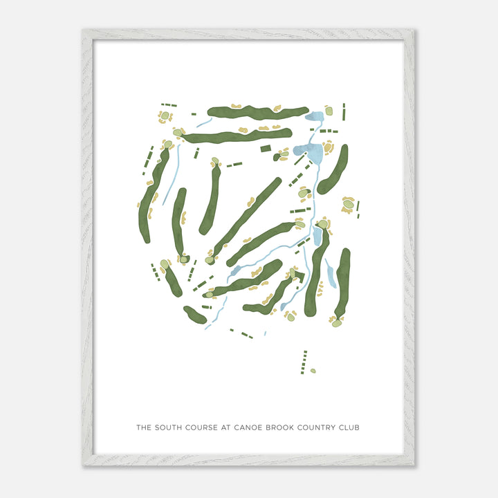Print of The South Course At Canoe Brook Country Club Modern Map