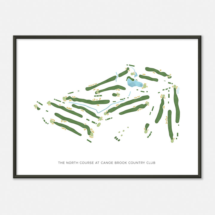 Print of The North Course At Canoe Brook Country Club Modern Map