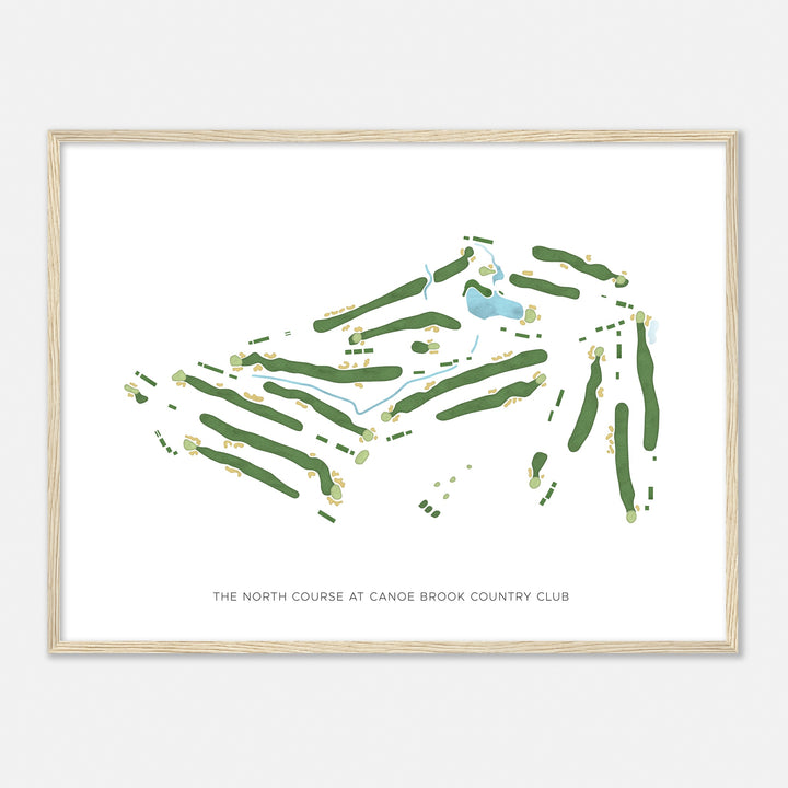 Print of The North Course At Canoe Brook Country Club Modern Map