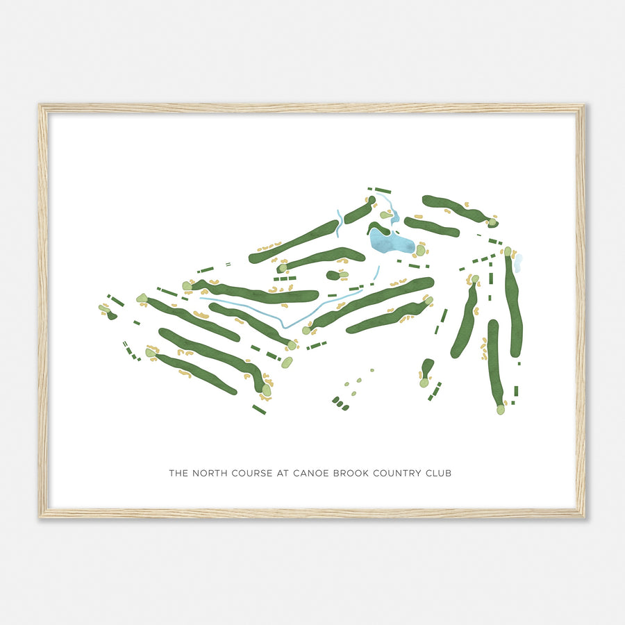 Print of The North Course At Canoe Brook Country Club Modern Map