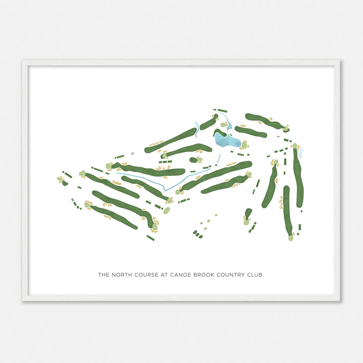 Print of The North Course At Canoe Brook Country Club Modern Map