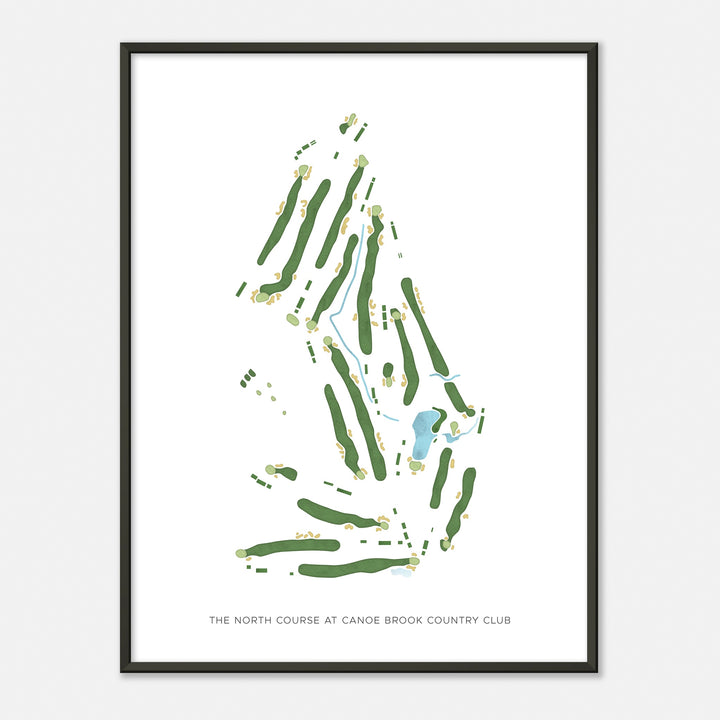 Print of The North Course At Canoe Brook Country Club Modern Map