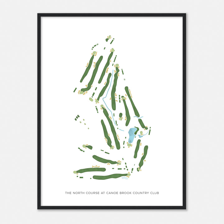 Print of The North Course At Canoe Brook Country Club Modern Map