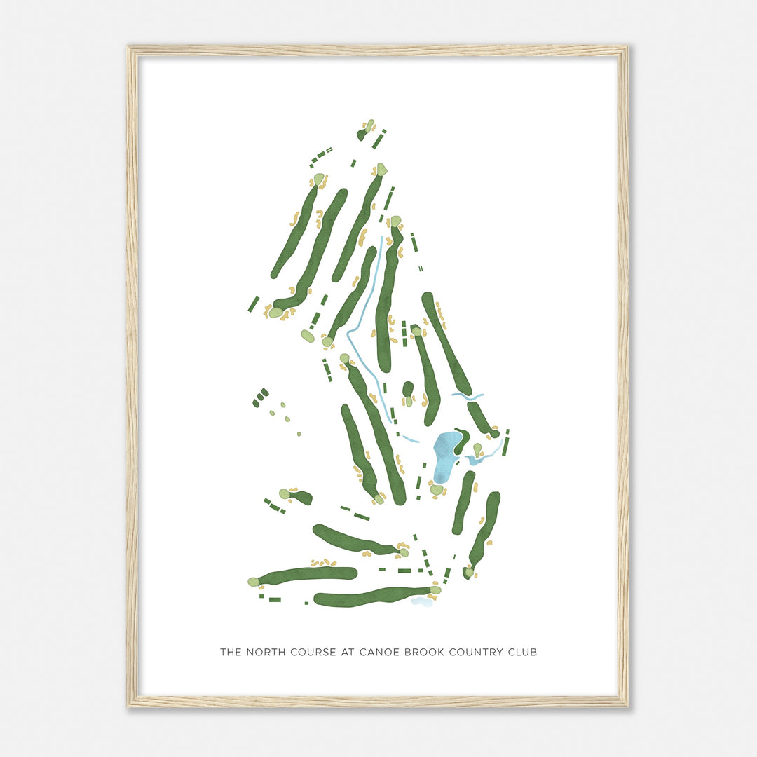 Print of The North Course At Canoe Brook Country Club Modern Map