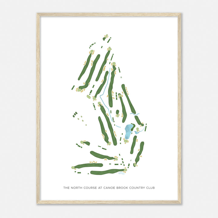 Print of The North Course At Canoe Brook Country Club Modern Map