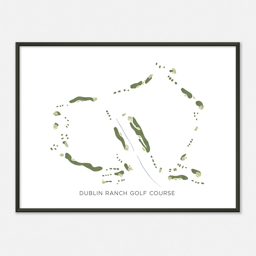 Print of Dublin Ranch Golf Course Modern Map