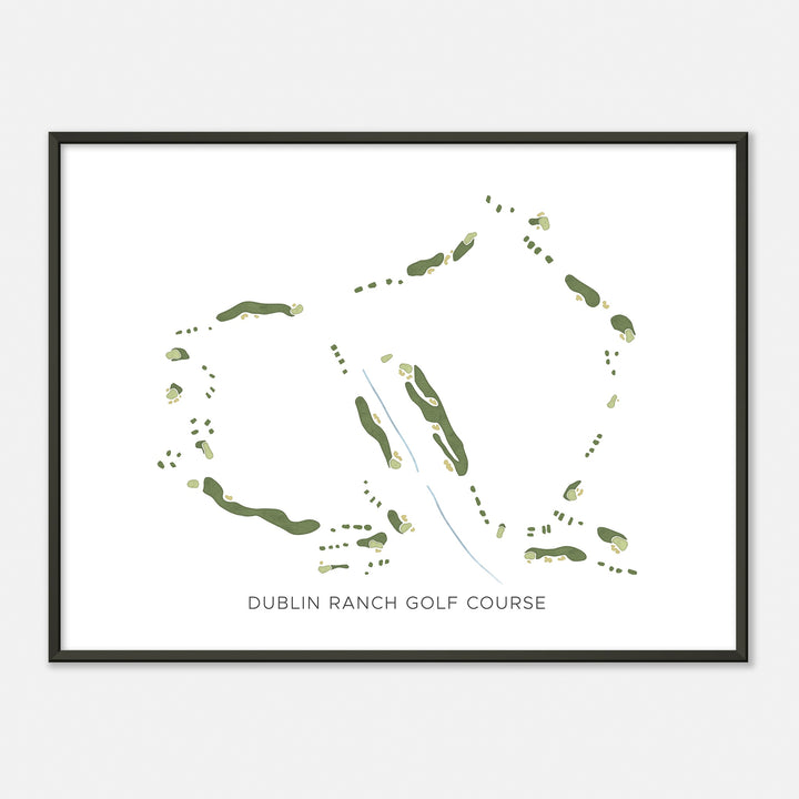 Print of Dublin Ranch Golf Course Modern Map