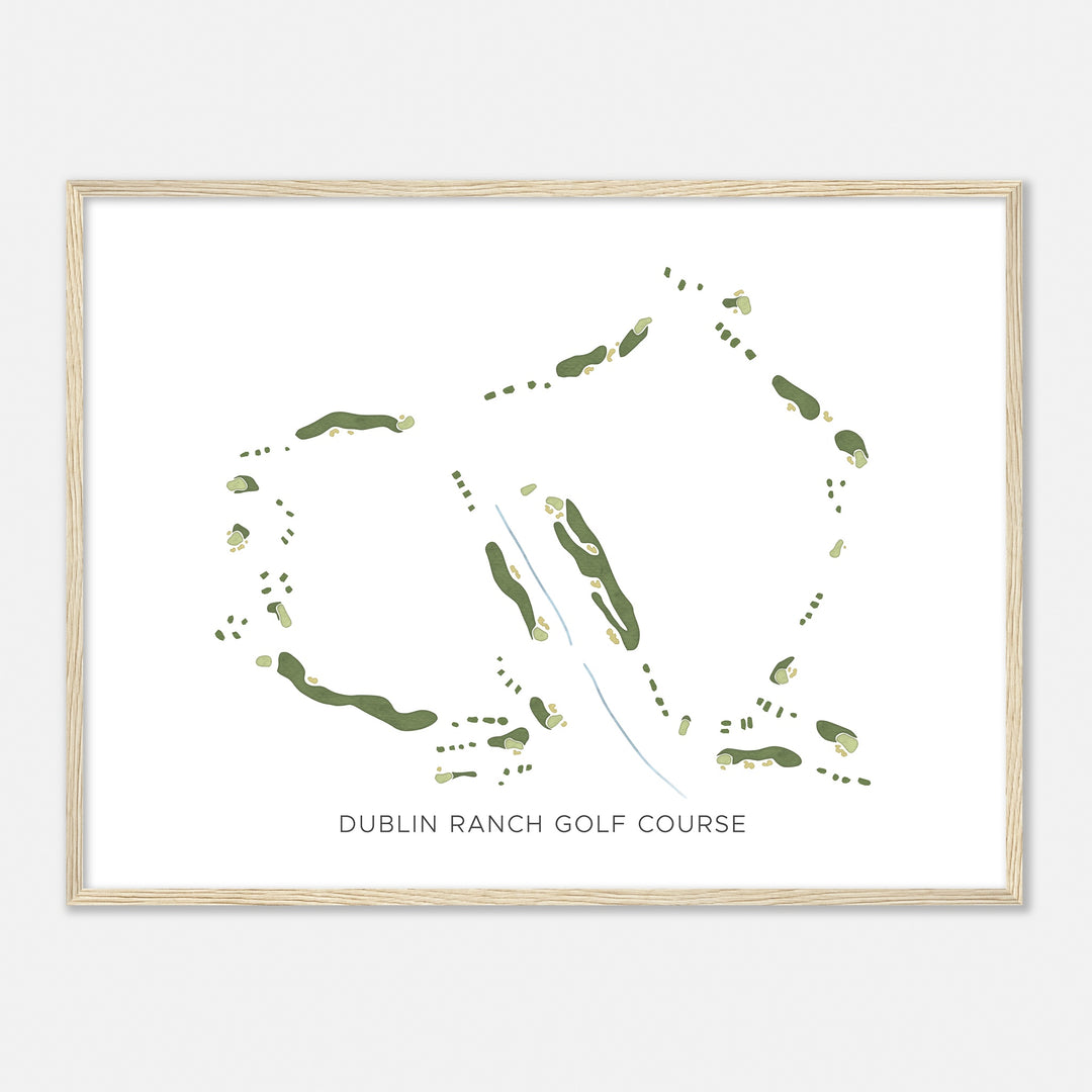 Print of Dublin Ranch Golf Course Modern Map