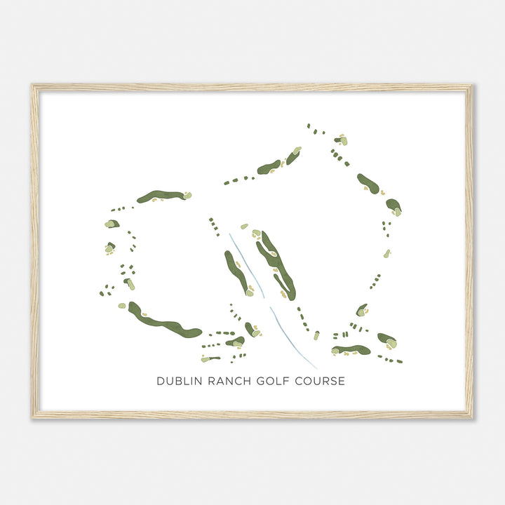 Print of Dublin Ranch Golf Course Modern Map