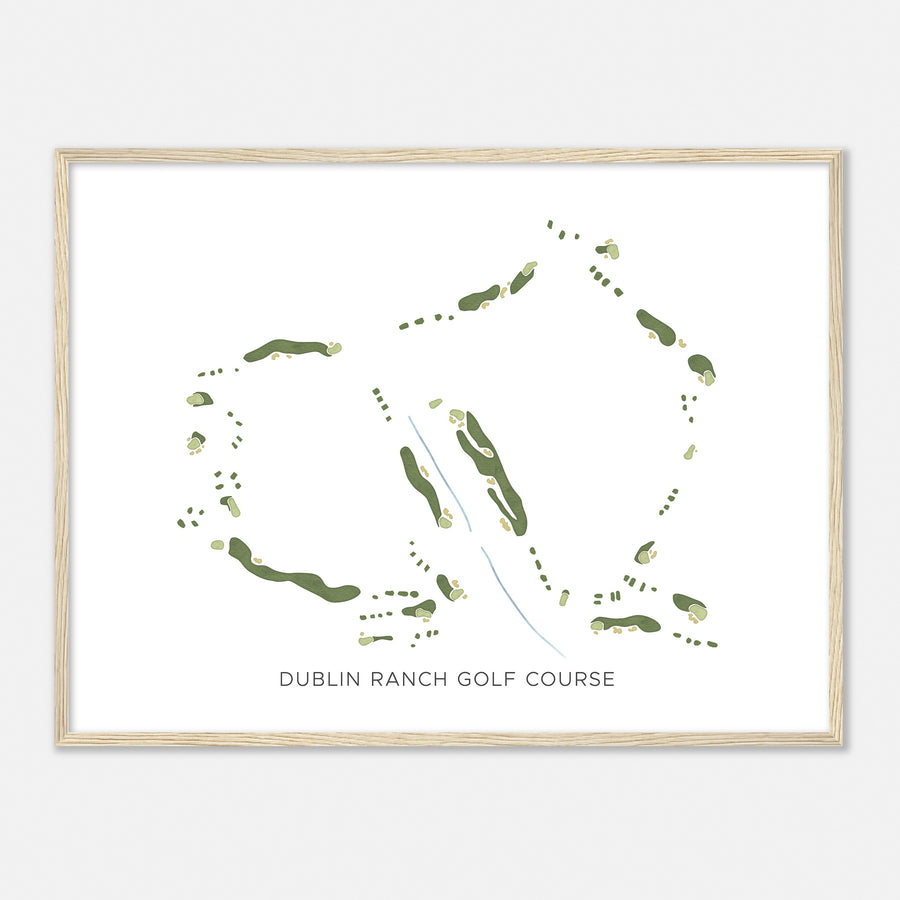 Print of Dublin Ranch Golf Course Modern Map