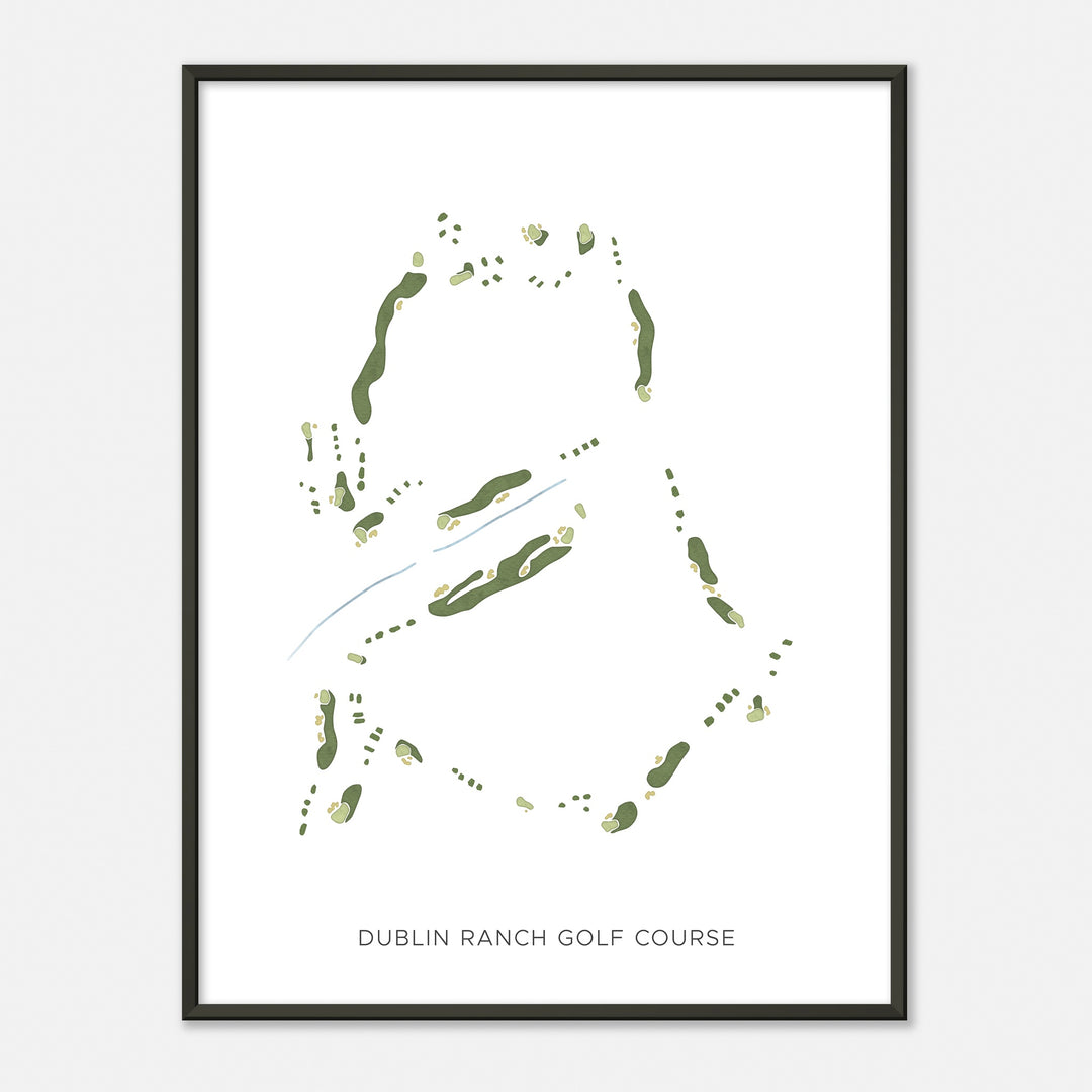 Print of Dublin Ranch Golf Course Modern Map