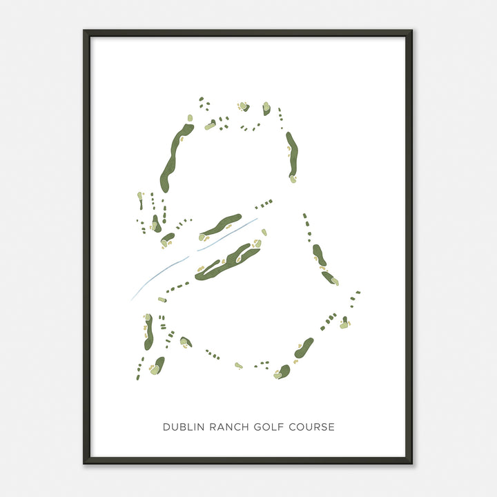 Print of Dublin Ranch Golf Course Modern Map