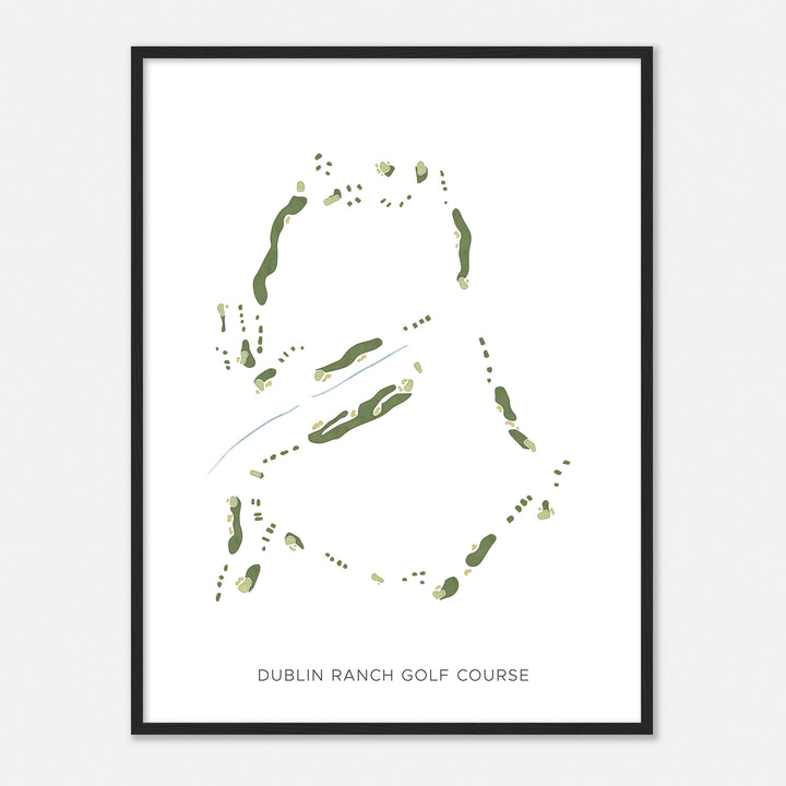 Print of Dublin Ranch Golf Course Modern Map
