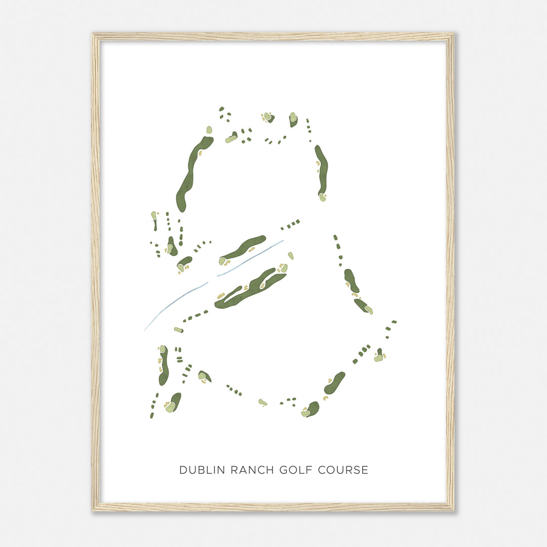 Print of Dublin Ranch Golf Course Modern Map