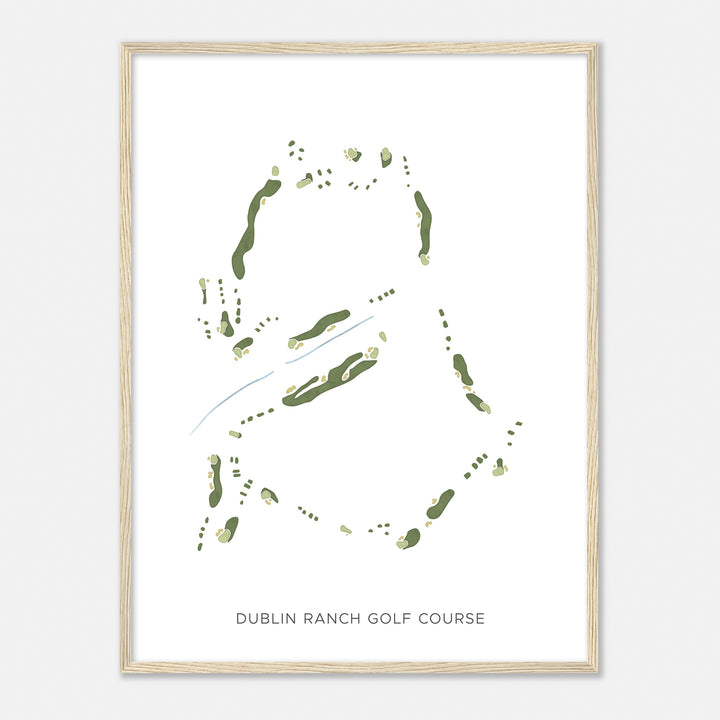 Print of Dublin Ranch Golf Course Modern Map