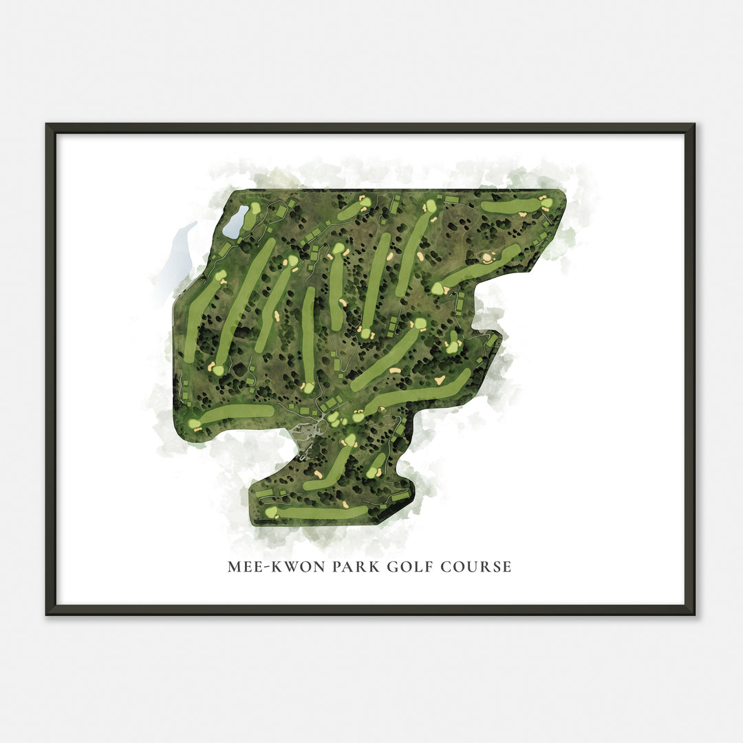 Print of Mee-Kwon Park Golf Course Classic Map