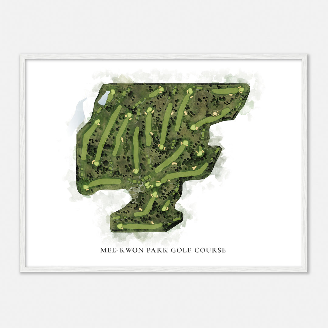 Print of Mee-Kwon Park Golf Course Classic Map