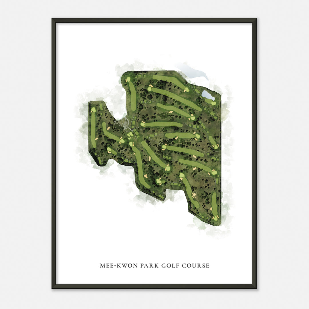Print of Mee-Kwon Park Golf Course Classic Map