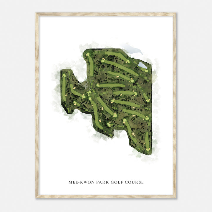 Print of Mee-Kwon Park Golf Course Classic Map