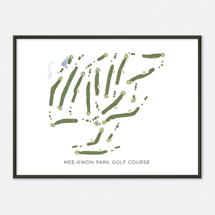 Print of Mee-Kwon Park Golf Course Modern Map