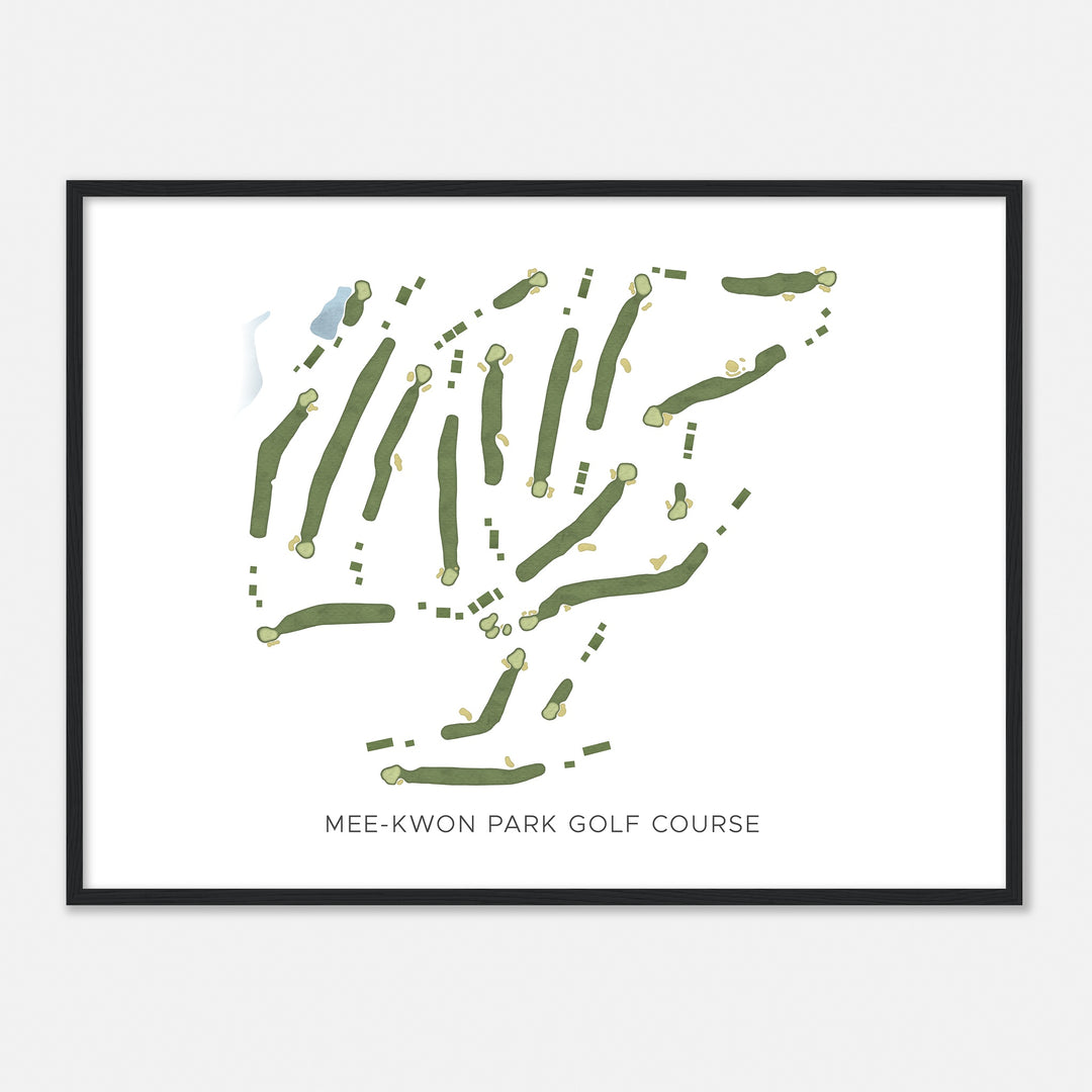 Print of Mee-Kwon Park Golf Course Modern Map