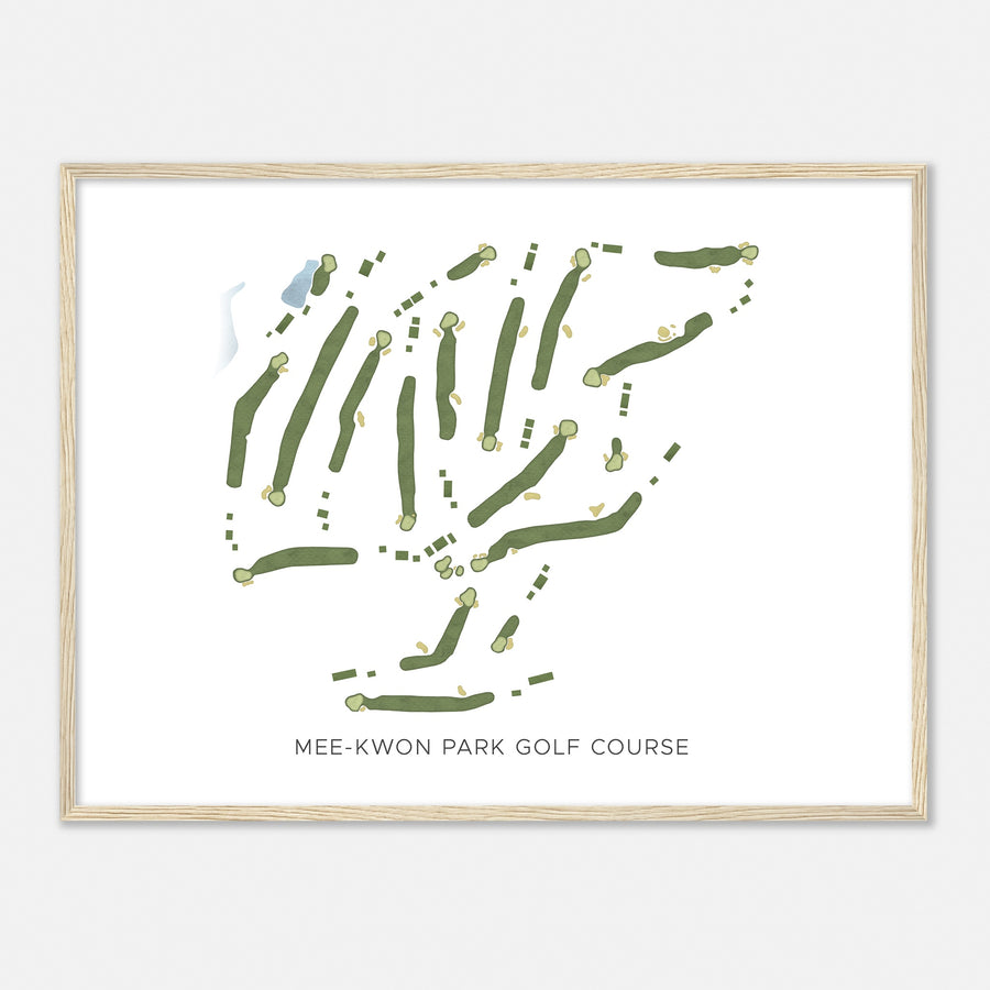 Print of Mee-Kwon Park Golf Course Modern Map