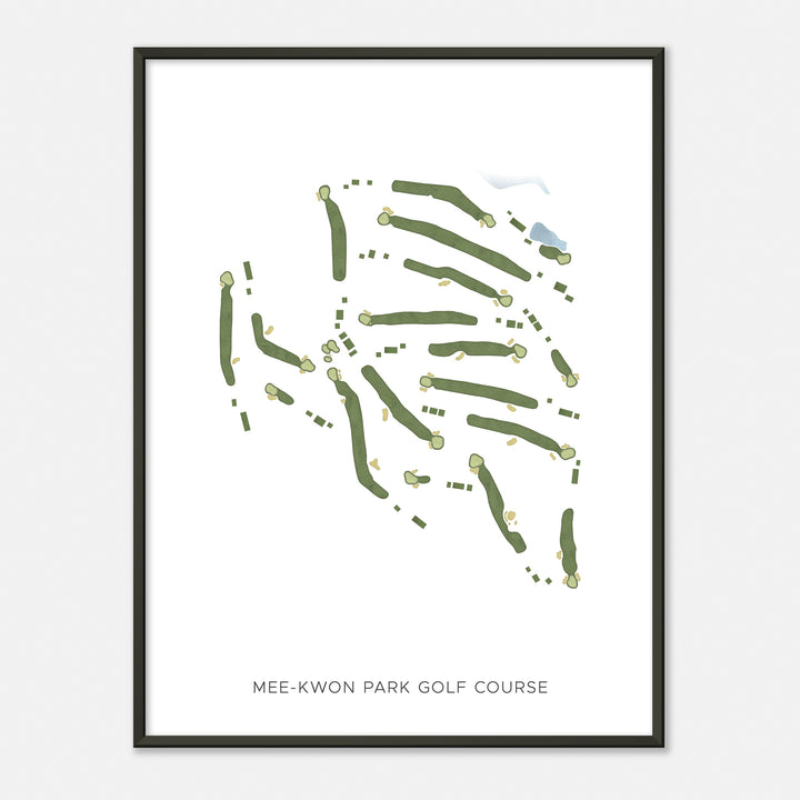 Print of Mee-Kwon Park Golf Course Modern Map