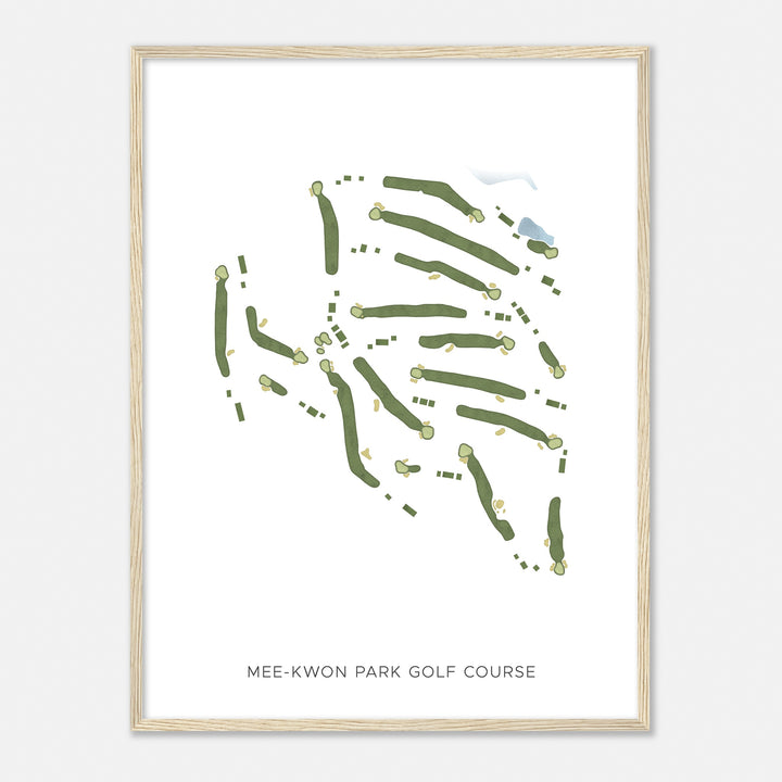 Print of Mee-Kwon Park Golf Course Modern Map