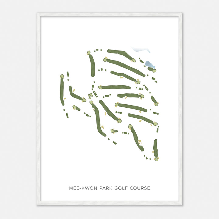 Print of Mee-Kwon Park Golf Course Modern Map