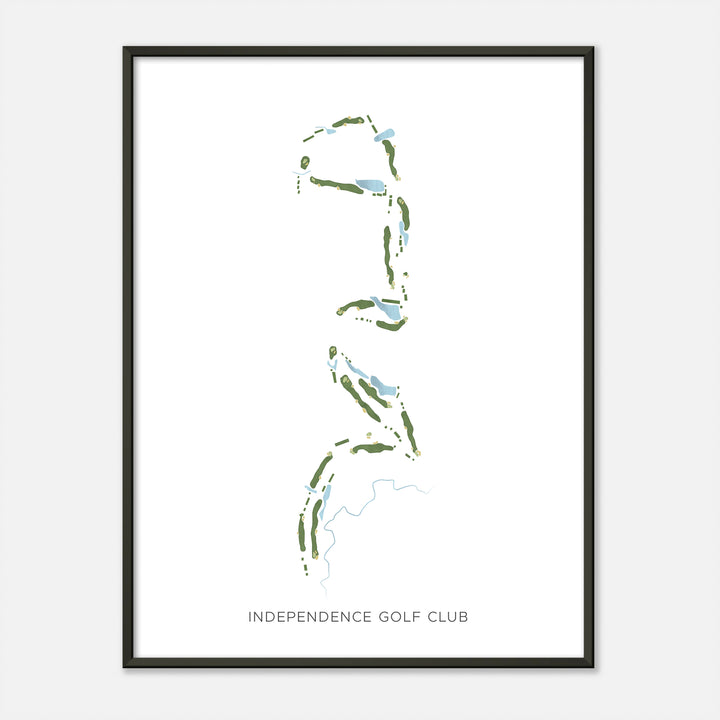 Print of Independence Golf Club Modern Map