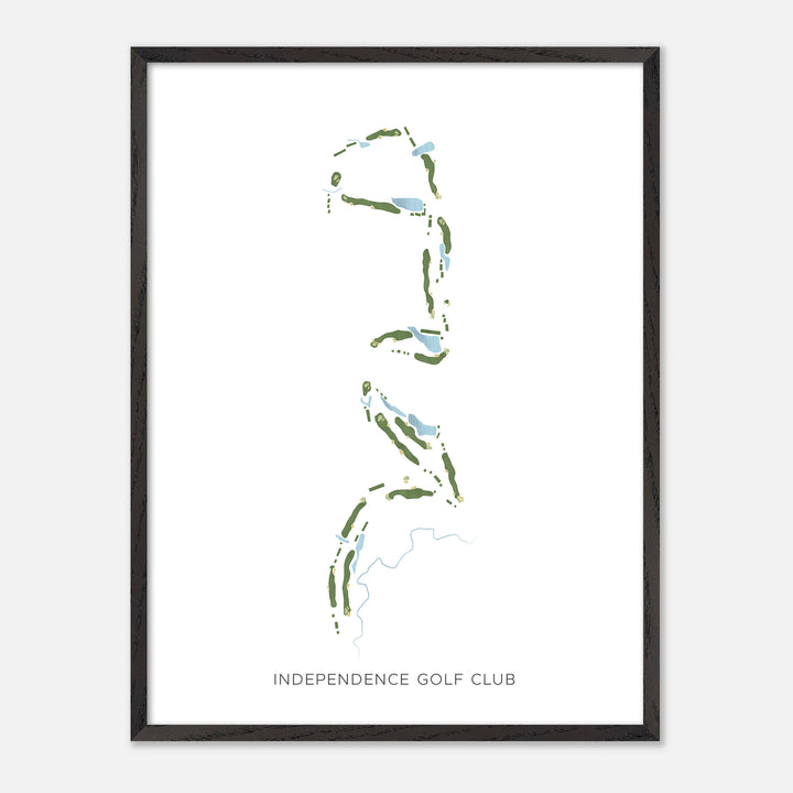 Print of Independence Golf Club Modern Map