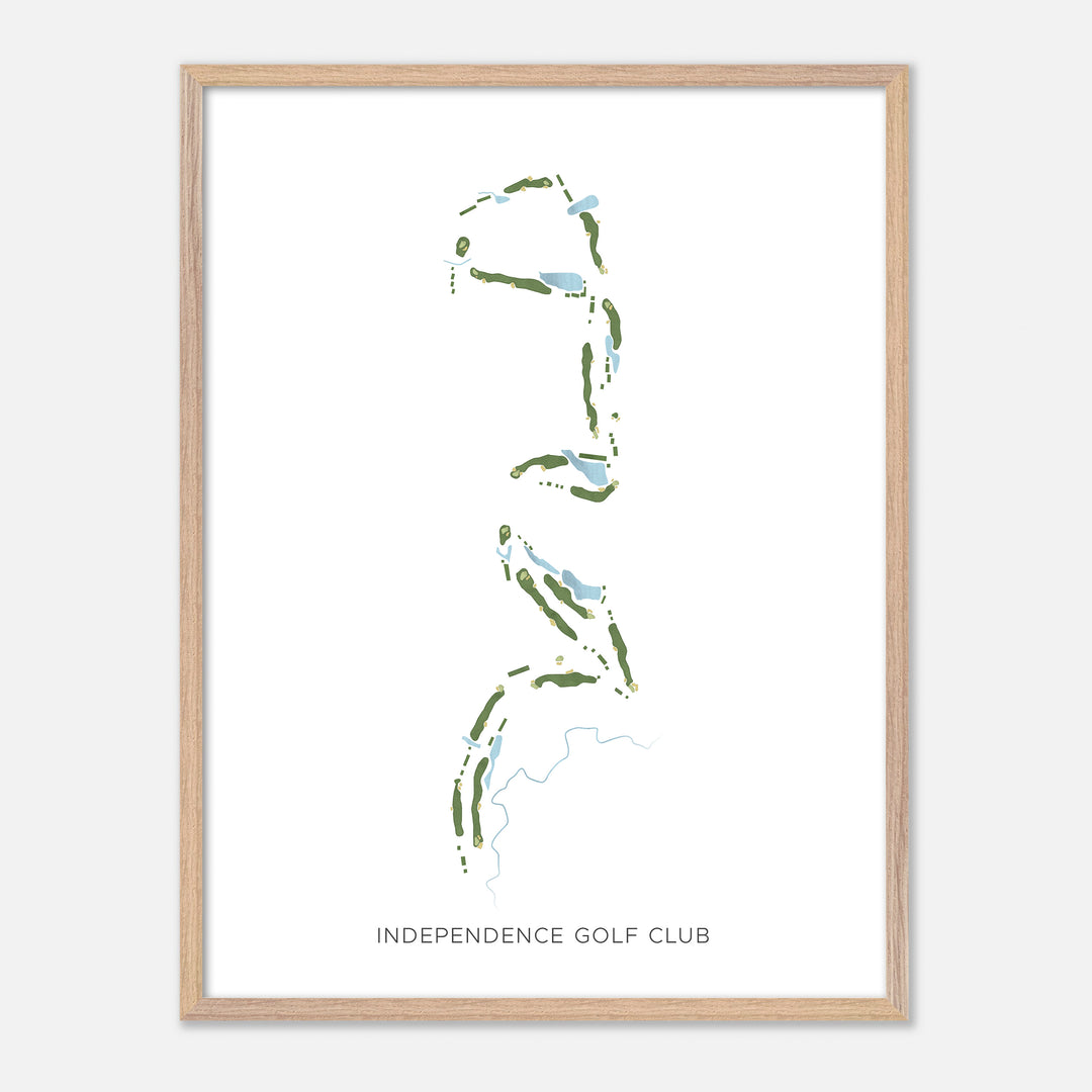 Print of Independence Golf Club Modern Map