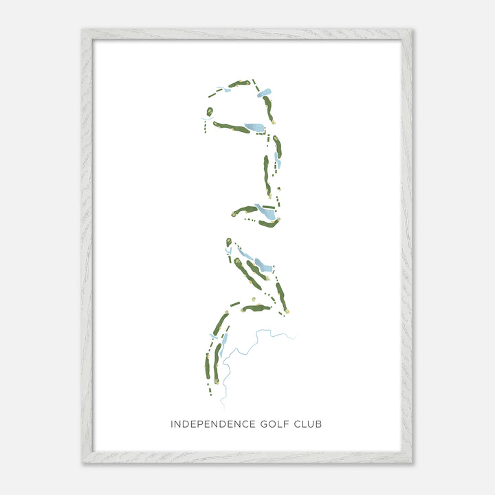 Print of Independence Golf Club Modern Map