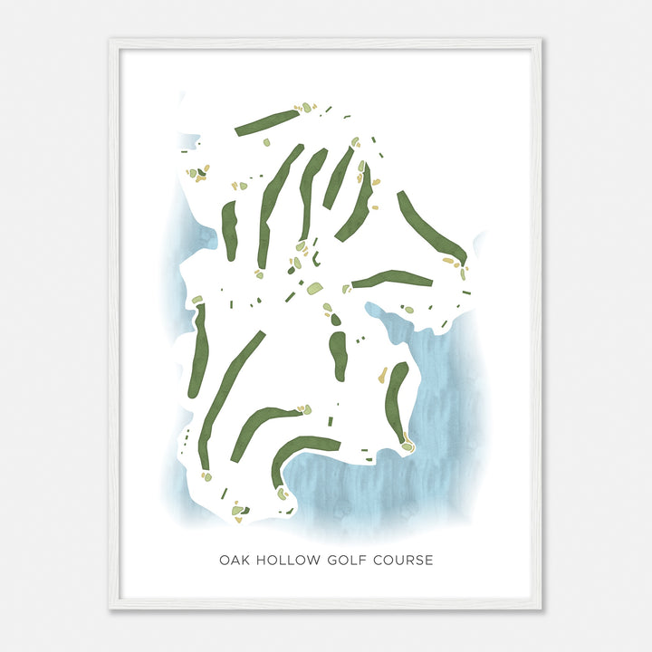 Print of Oak Hollow Golf Course Modern Map